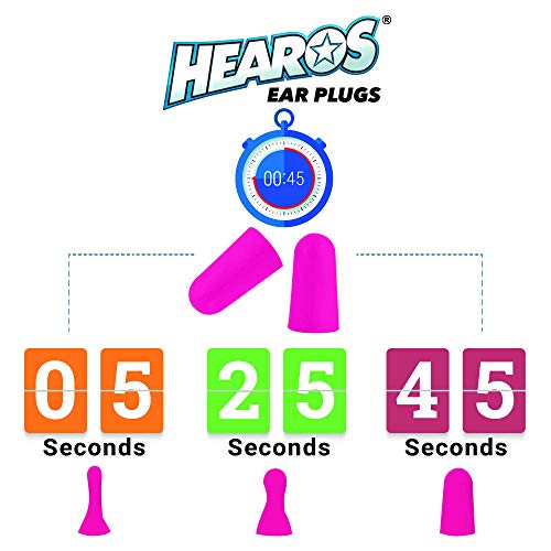HEAROS Sleep Pretty in Pink Ear Plugs For Sleeping, 14 