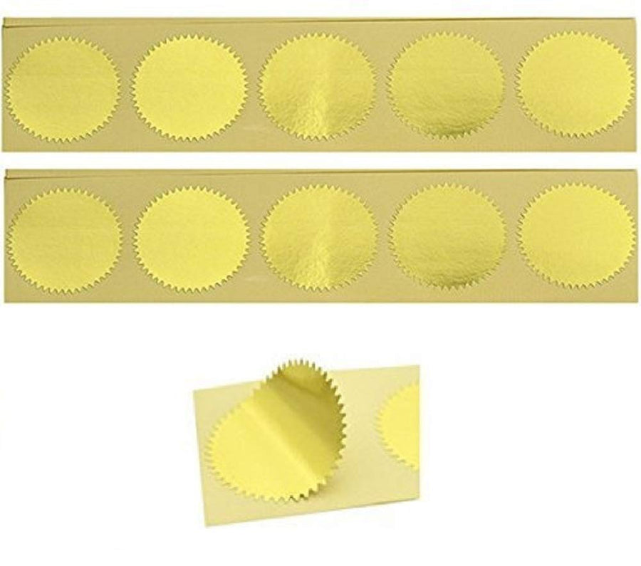 UNIQOOO 100pcs Gold Embossed Foil Blank Certificate Sel