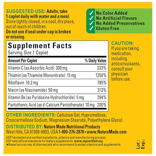 Nature Made B Complex With Vitamin C, Dietary Supplemen