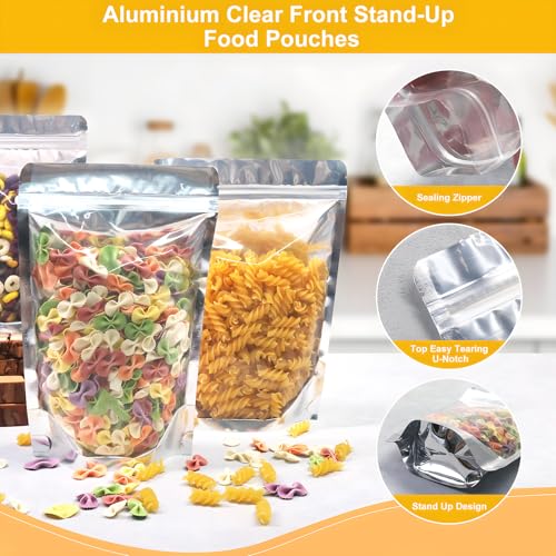SumDirect Reusable Aluminium Foil Zip Lock Stand Up Foo