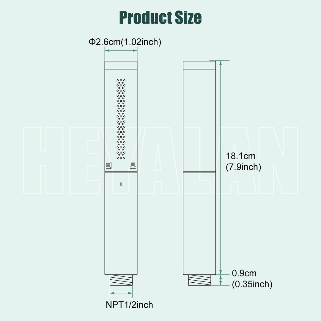 Handheld Shower Handheld Shower Spray Bathroom Shower Wand High Pressure Luxury Hand Shower Brass High Flow Hand Shower Head,Dual Functions Style,Polished Chrome