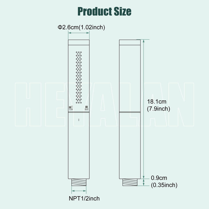 Handheld Shower Handheld Shower Spray Bathroom Shower Wand High Pressure Luxury Hand Shower Brass High Flow Hand Shower Head,Dual Functions Style,Polished Chrome