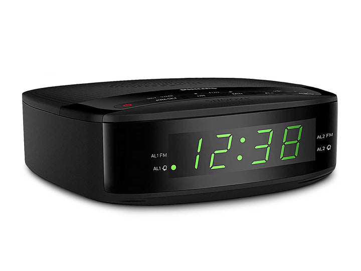 Radio Alarm Clocks for Bedrooms, LED Display, Easy Snooze, Sleep Timer, Alarm Clock Radio w/Battery Backup Bedroom Clock (Batteries not Included)