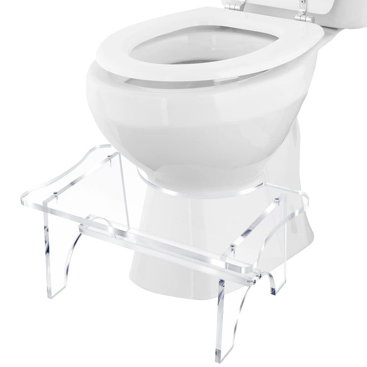 Acrylic Toilet Stool for Adults,Potty Stool Clear Toilet Step Foot Toilet Stool Portable Stool for Bathroom Women Men(6.5 Inch)