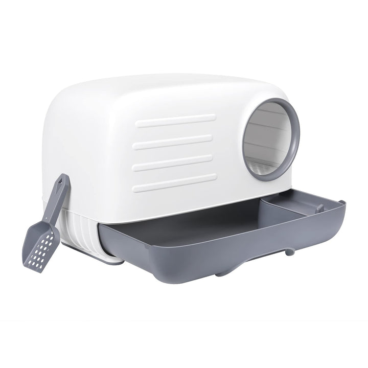 Cat Litter Box,Fully Enclosed Litter Box Holds Odors,Prevents Urine and Litter Leakage,Easy to Clean Stylish Litter Box Furniture with Pull-Out Litter Tray and Litter Scoop