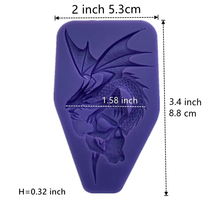 Skull Dragon Mold, Dragon Chocolate Mold Kitchen Baking Mold Resin Mold Decorating Moulds Gummy Sugarcraft Mold Chocolate Candy Cupcake Mold