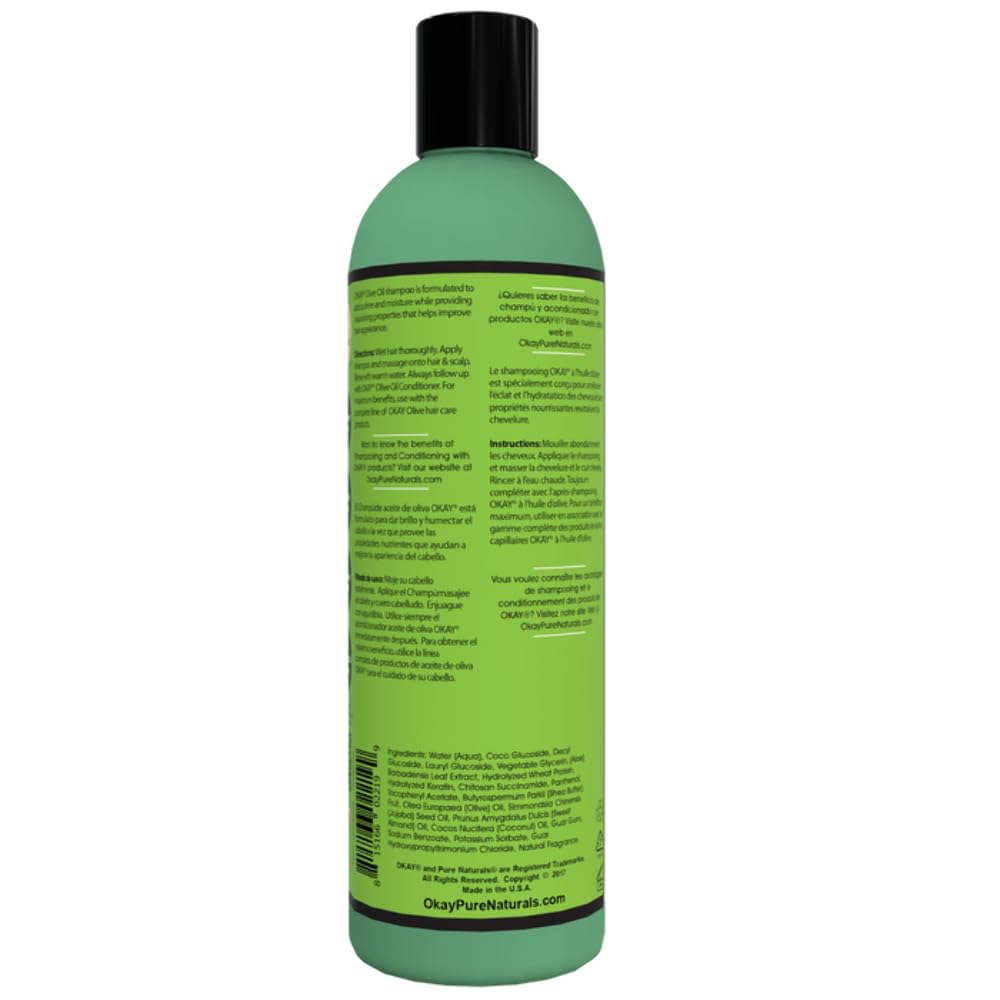 OKAY Olive Oil Shampoo, 12 Fluid Ounce
