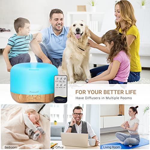 Homeweeks 300ml Essential Oil Diffuser, Quiet Aromather