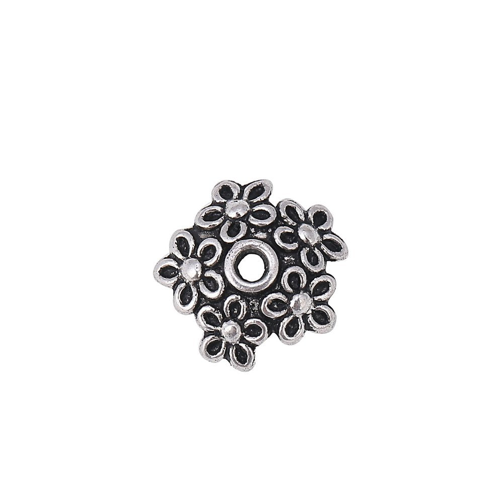 Bingcute 200Pcs Assorted Metal Tibetan Silver Bead Caps