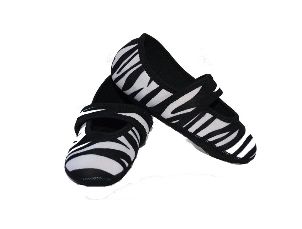 Betsy Lou Women&#39;s Shoes, Foldable &amp; Flexible Flats, Slipper Socks, Travel Slippers &amp; Exercise Shoes, Dance Shoes, Yoga Socks, House Shoes, Indoor Slippers, White Zebra, Large