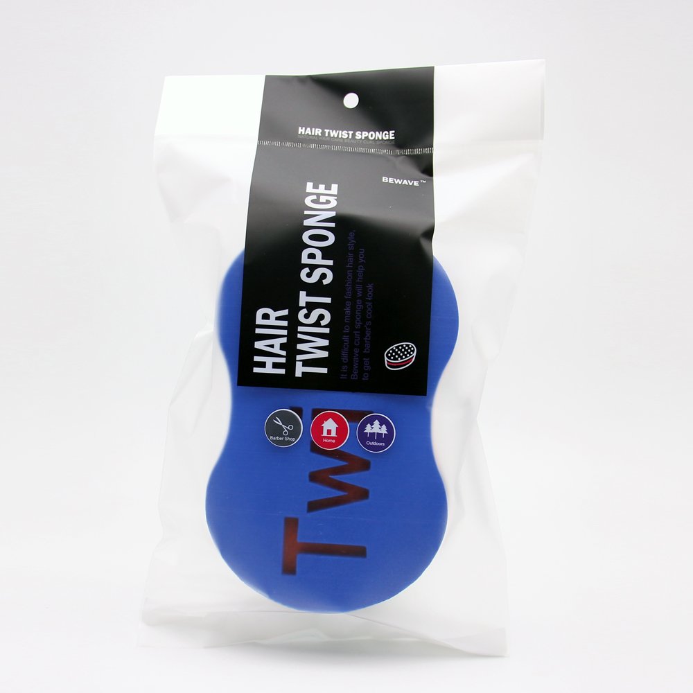 Hair Brush Sponge Twist Wave Barber Tool For Dreads Afro Locs Twist Curl Coil Black, 2 Pcs with 1 Pc Hair Pick