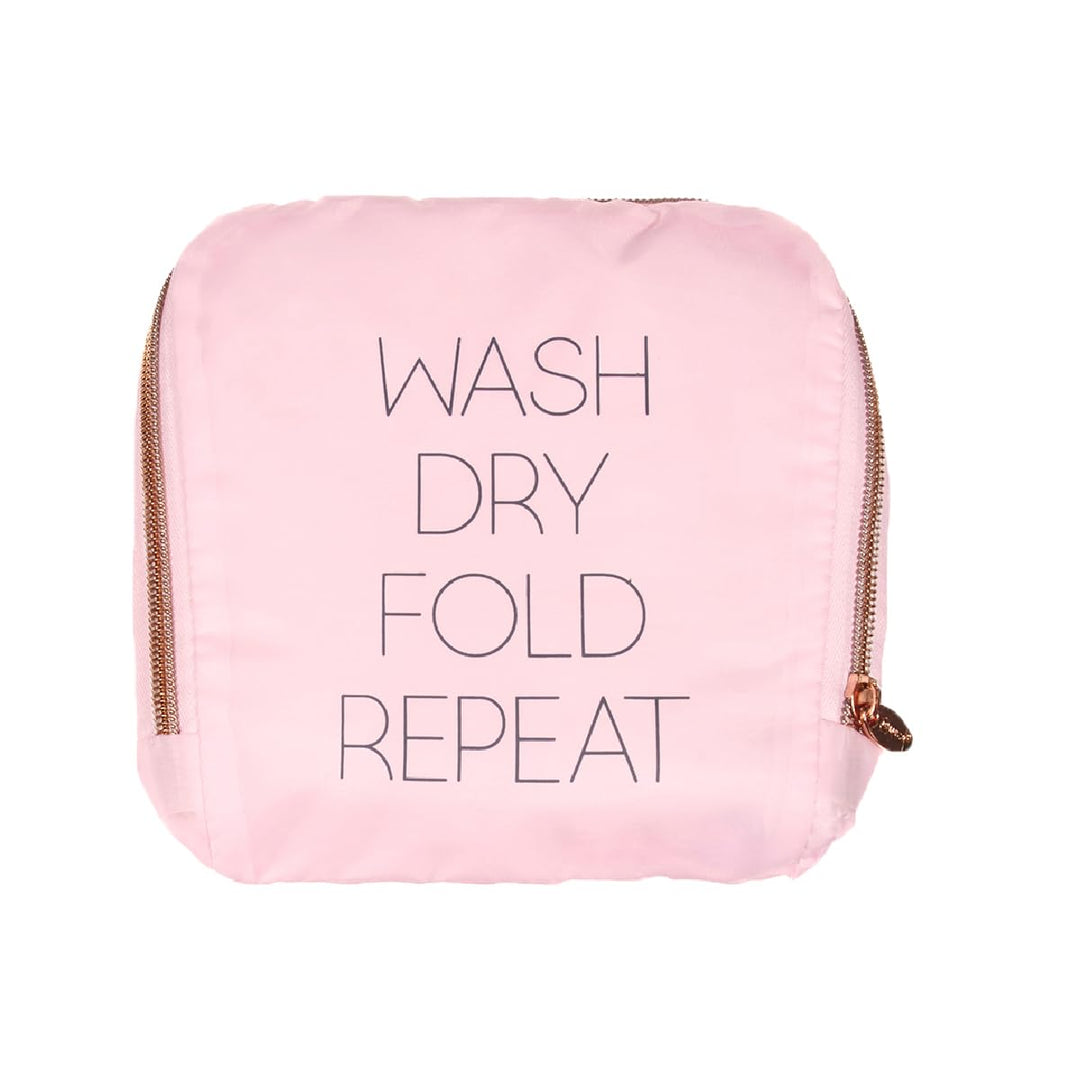 Miamica Soft Travel Laundry Bag with Zipper and Drawstr