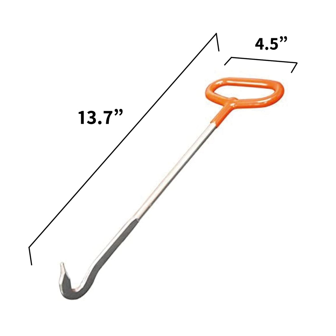 Manhole Cover Hook, Handy Sized,13.7 inches Made of S50C Carbon Steel, Made in Japan (1pc)