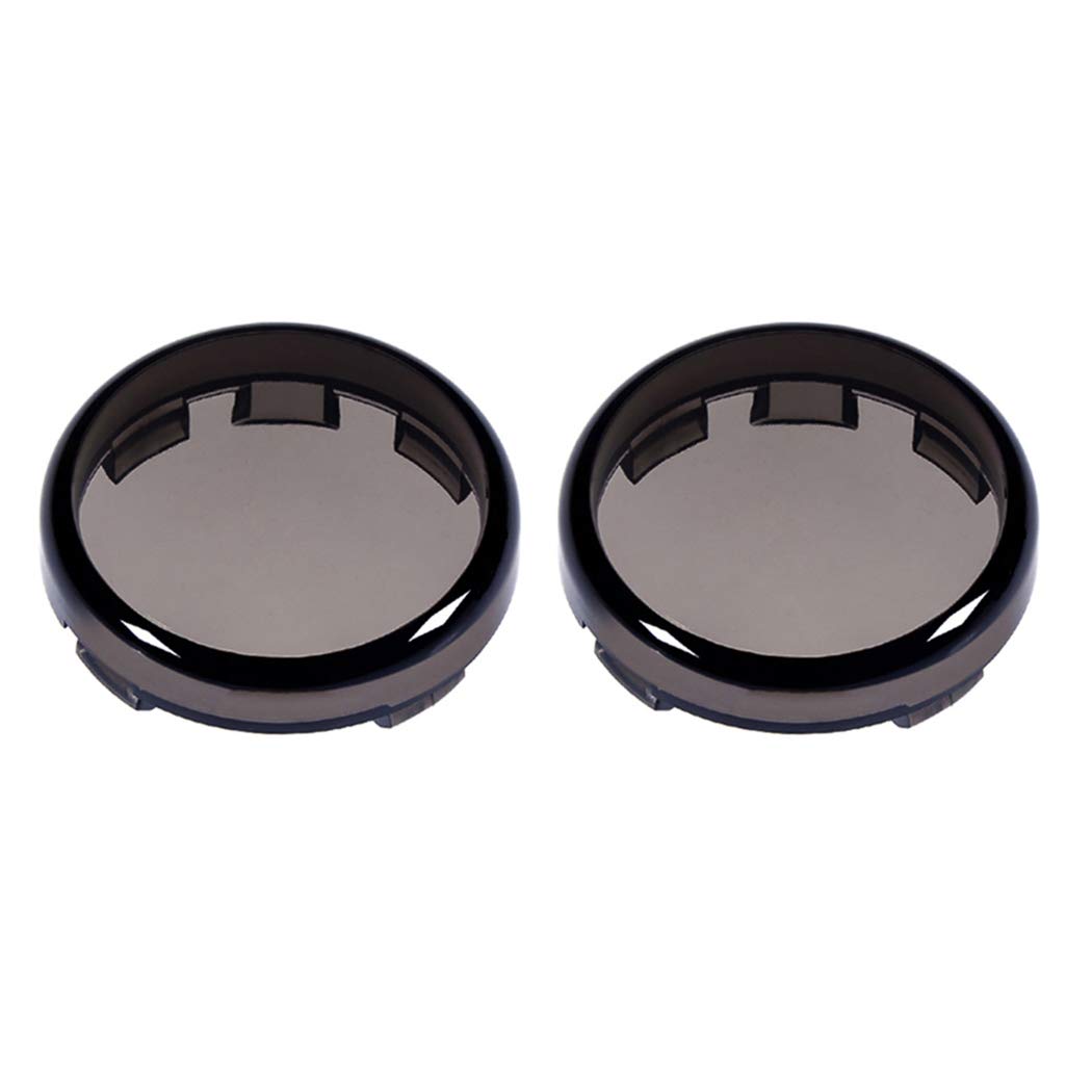 Smoke Bullet Turn Signal Light Lens Covers Compatible for Harley Davidson Touring Dyna Softail Sportster Electra Street Road Glide Road King Fatboy Heritage 1986-2019