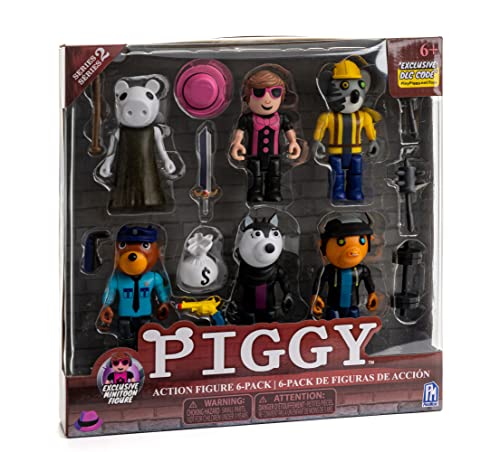 Action Figure 6 Pack - Six 3.5 Articulated Buildable Toys with Exclusive MiniToon Figure, 9 Accessories, Series 2, includes DLC