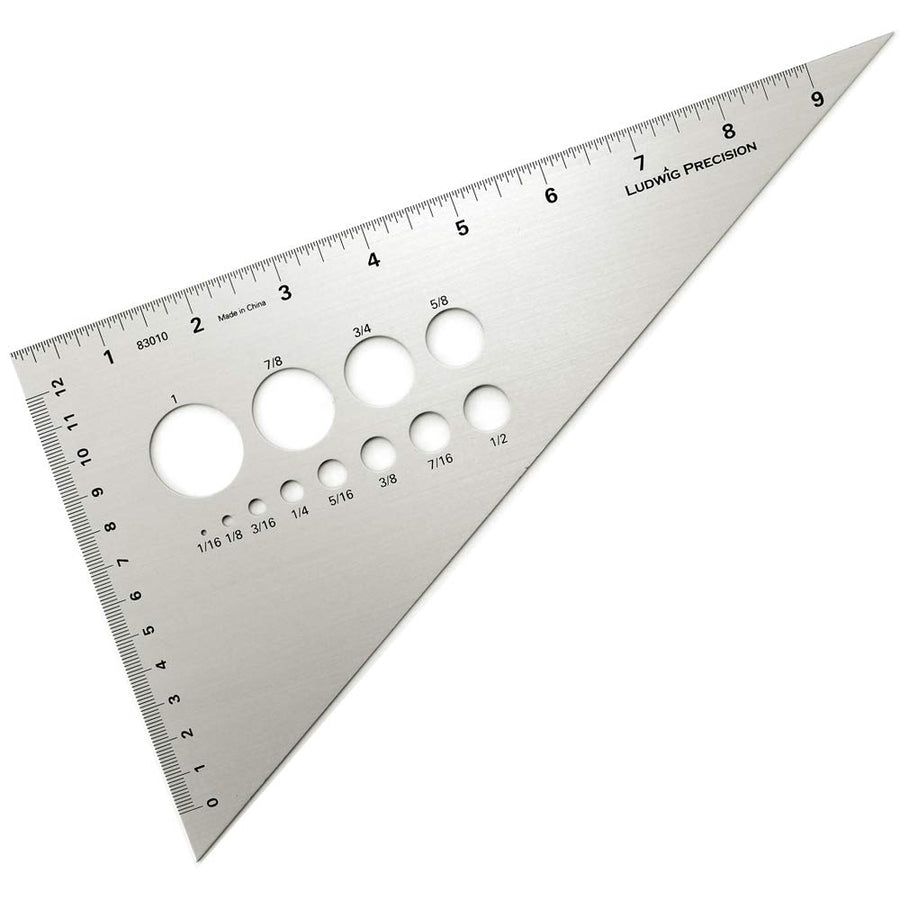 Ludwig Precision 10 30-60-90-Degree Aluminum Drafting Triangle, 83010