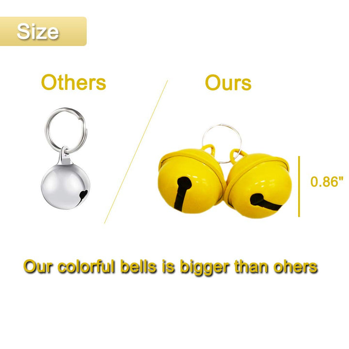 20 Pack Pet Collar Bells Colorful 0.86 Inches Big Cat Dog Strong Loud Bell for Potty Training Charm for Collars Necklace Pendant