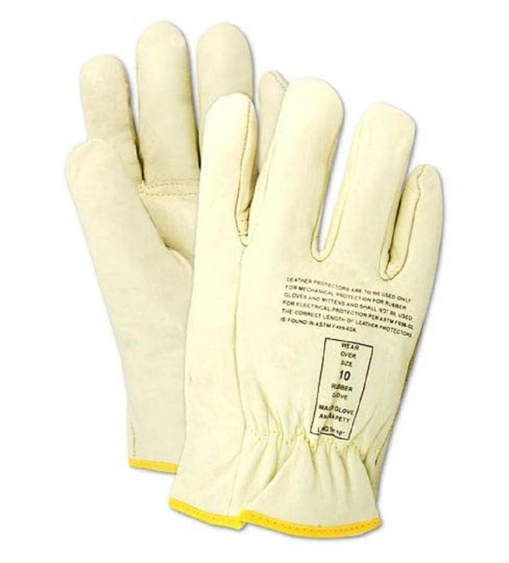 MAGID Leather Lineman Electrical Protector Work Gloves, 1 Pair, Size 11, 1250711, for Use with Rubber Insulated Gloves