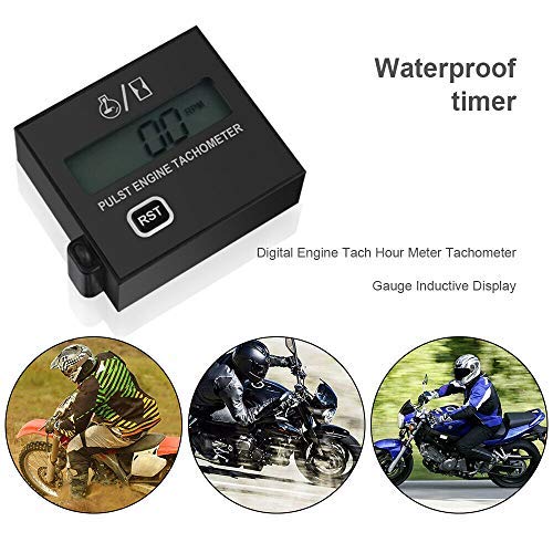 MASO Car Spark Plugs Engine Digital Tach Meter, Motorcy