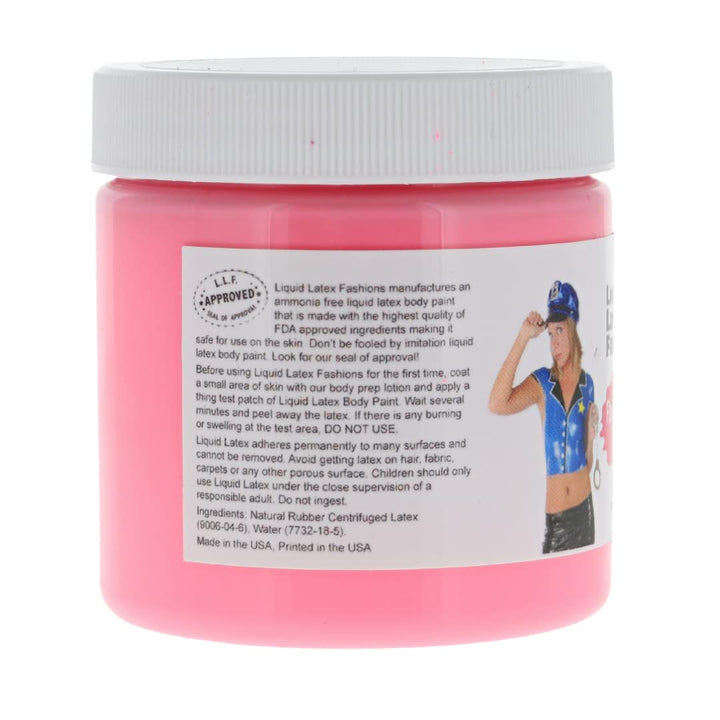 Black Light Fluorescent Pink Liquid Latex Body Paint In 4 Ounces