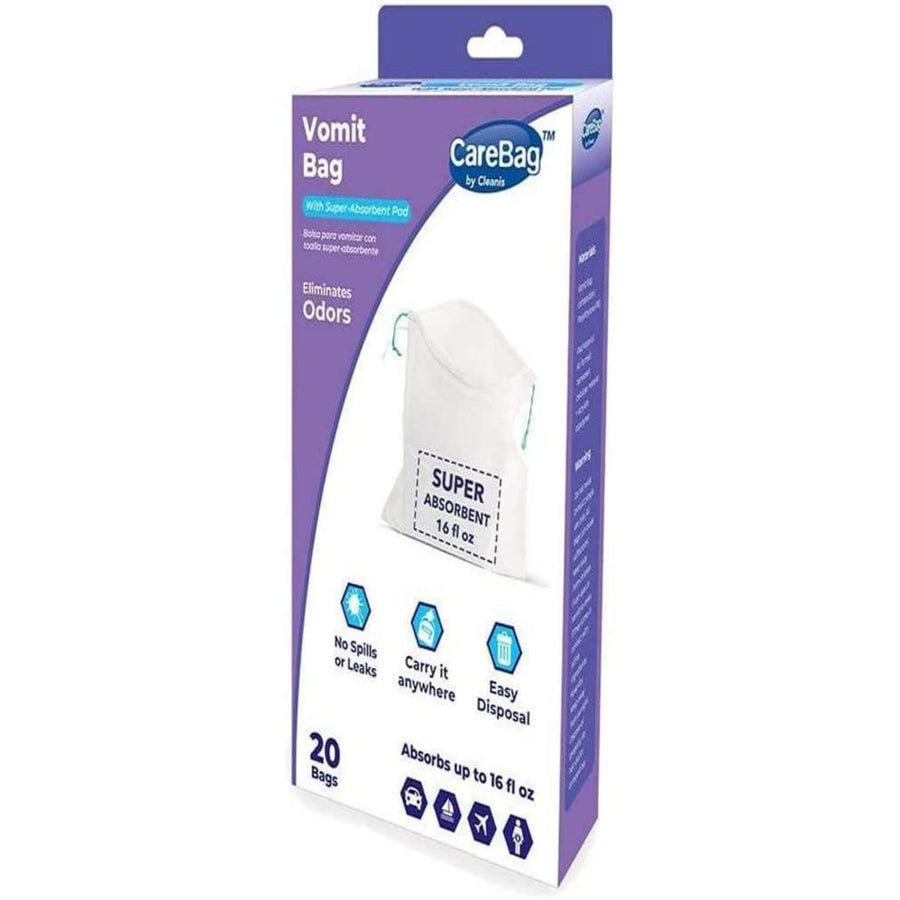 Carebag Vomit Bag with Super Absorbent Pad, 20 Count