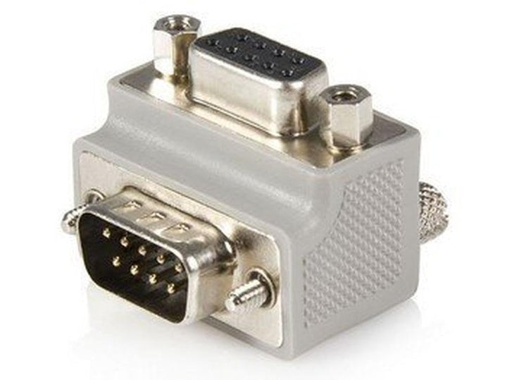Right Angle DB9 to DB9 Serial Cable Adapter Type 2 - M/F (GC99MFRA2),Gray