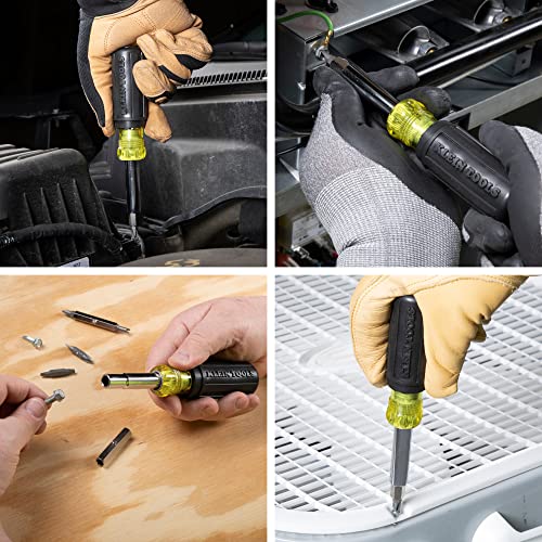 32500 11-in-1 Screwdriver / Nut Driver Set, 8 Bits (Phillips, Slotted, Torx, Square), 3 Nut Driver Sizes, Cushion Grip Handle