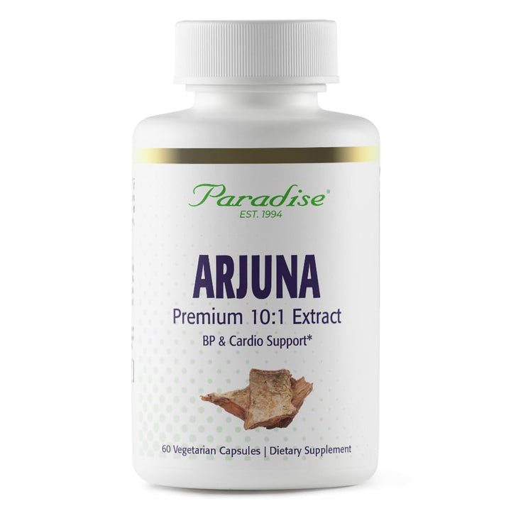 Paradise Herbs Arjuna, Cardiovascular Support, Blood Pressure Maintenance, Heart Health, Antioxidant Supplement, Vegan, Non-GMO, Gluten Free, 60 Vegetarian Capsules