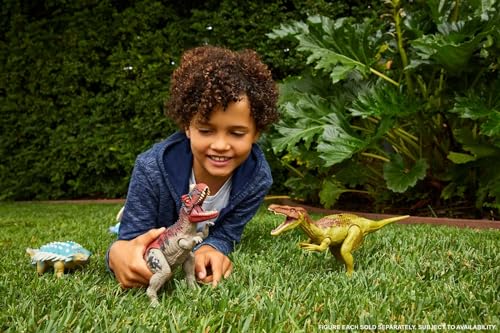 Jurassic World Camp Cretaceous Roar Attack Dinosaur Action Figure, Ceratosaurus Dino Toy with Strike Motion & Sounds