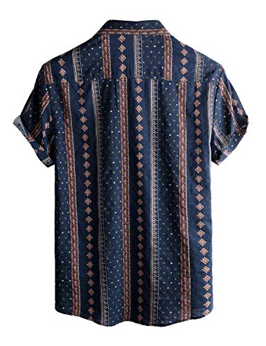 VATPAVE Mens Casual Hawaiian Floral Shirts Short Sleeve