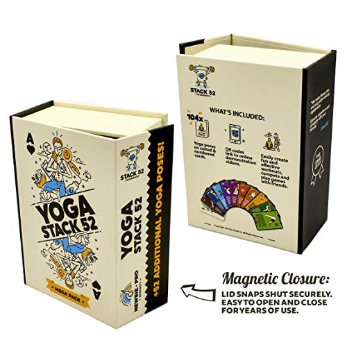 Yoga Exercise Cards: Designed by Certified Yoga Instructor. Video Instructions Included. Beginner to Advanced Poses and Asana Workout Games. Improve Fitness and Flexibility. (Mega Pack)