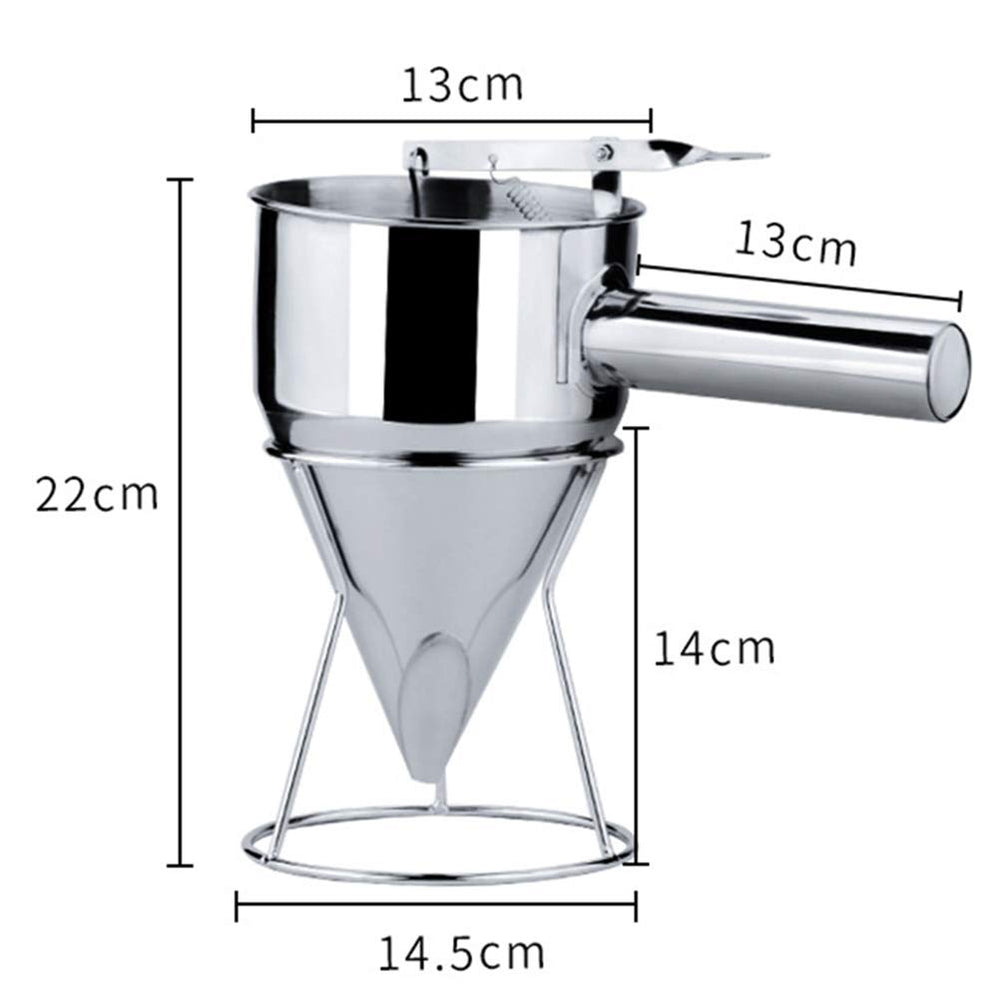 Stainless Steel Funnel Octopus Balls Funnel Tool, Waffle Batter Dispenser Pancake Maker Cooking Tools