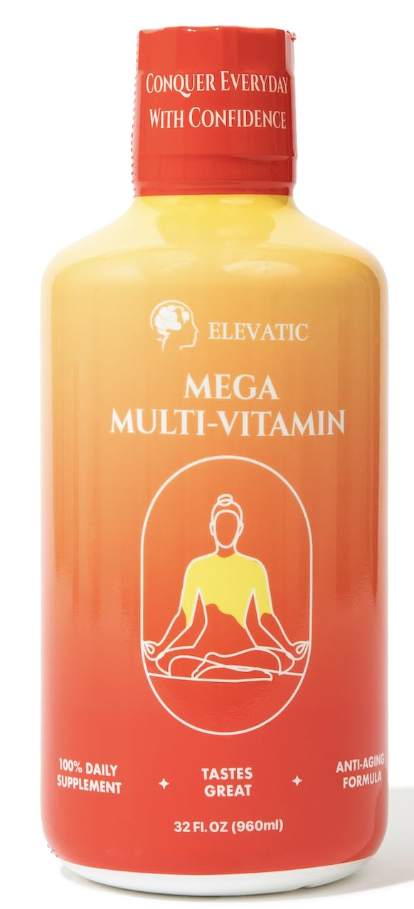 Mega Liquid Multivitamin | 32 Fl.oz (960ml) | Easy to Consume Daily Use Multivitamin Liquid | Nutrition & Immune Support | Packed with Vital Nutrients for All
