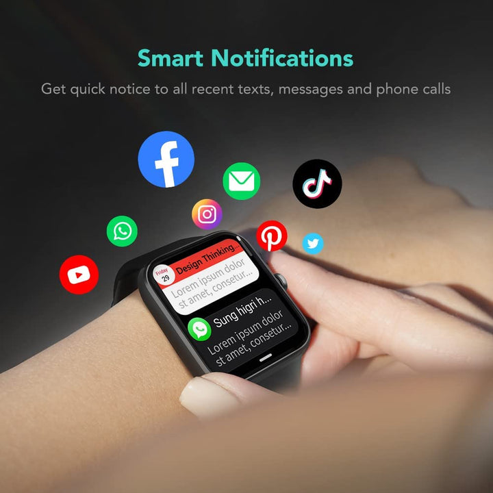 SKG Smart Watch, Fitness Tracker with 5ATM Swimming Wat