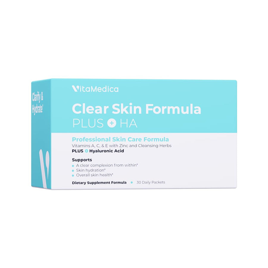 Vitamedica Clear Skin Formula +HA - Daily Supplements Packets, 30-Count