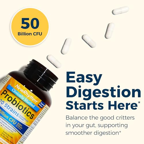 NewRhythm Probiotics 50 Billion CFU 20 Strains, 60 Vegg