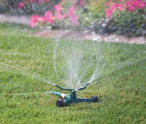 3-Arm Metal Sprinkler with Wheel Base