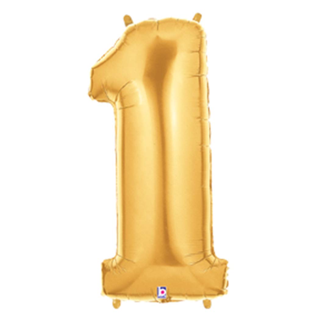 40 Metallic Gold Number 1 Balloon
