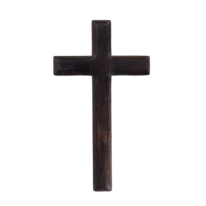 11 Inch Wall Mounted Jesus Cross Rustic Wooden Cross Wall Decor Solid Wood Black Holy Jesus Cross Home Weddings Party Meditation Gift Decoration