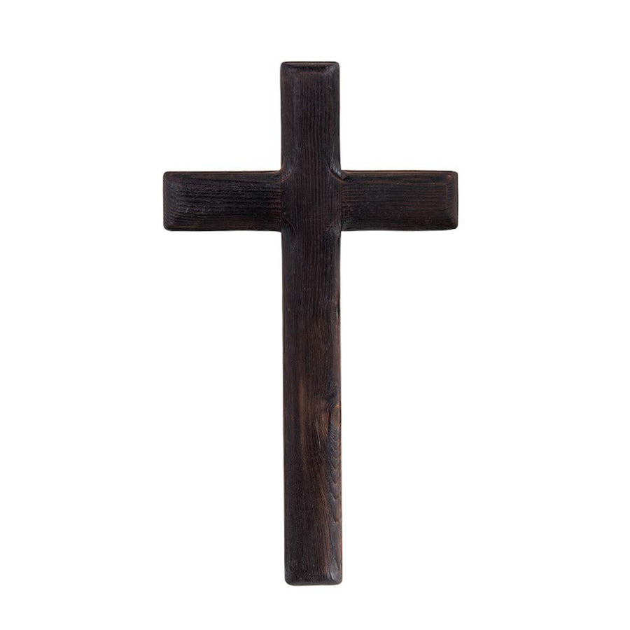 11 Inch Wall Mounted Jesus Cross Rustic Wooden Cross Wall Decor Solid Wood Black Holy Jesus Cross Home Weddings Party Meditation Gift Decoration
