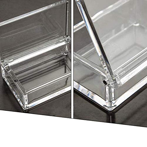Set of 2 Clear Acrylic Q-Tip Holder Bathroom Cotton Swab Dispenser.