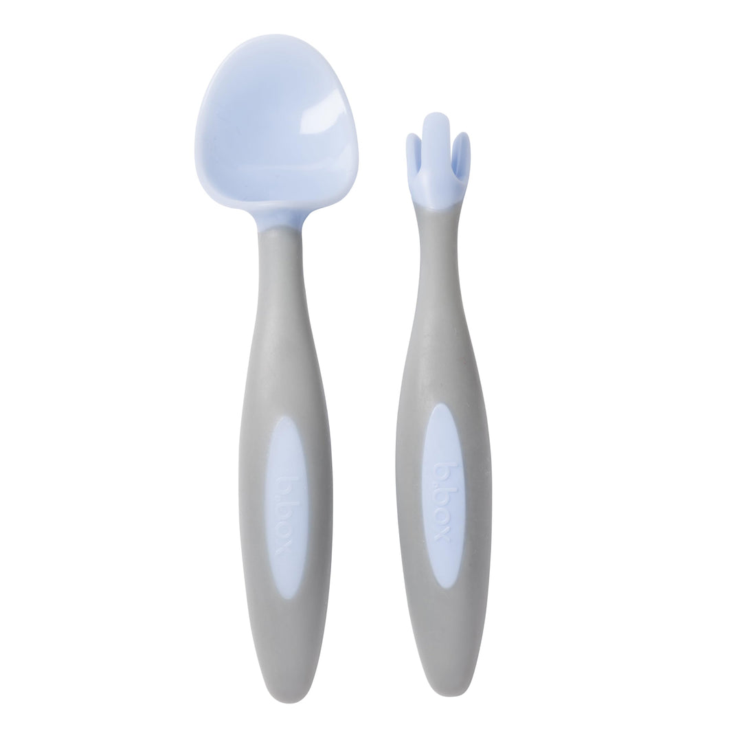 b.box Toddler Cutlery Set: Occupational Therapist Designed with Easy Grip Handles, Patented FLORK™ (flower fork) Utensil, Spoon & Travel Case. Dishwasher Safe, BPA Free. Ages 9 mo+ (Bubblegum)