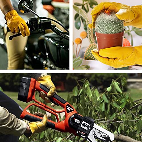 KKOYING Leather Work Gloves for Men &amp; Women, Ga