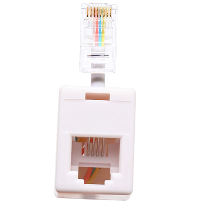 QBGTFAK 2 Pack RJ45 to RJ11 Converter Adapter Connector