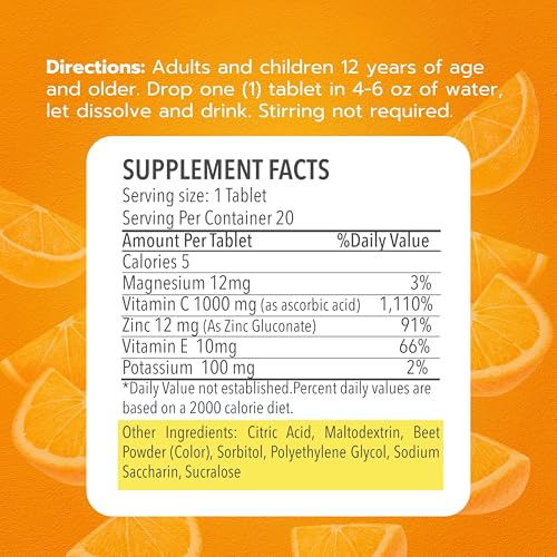 Kenashi Vitamin C Effervescent Tablets 1000mg with Magn
