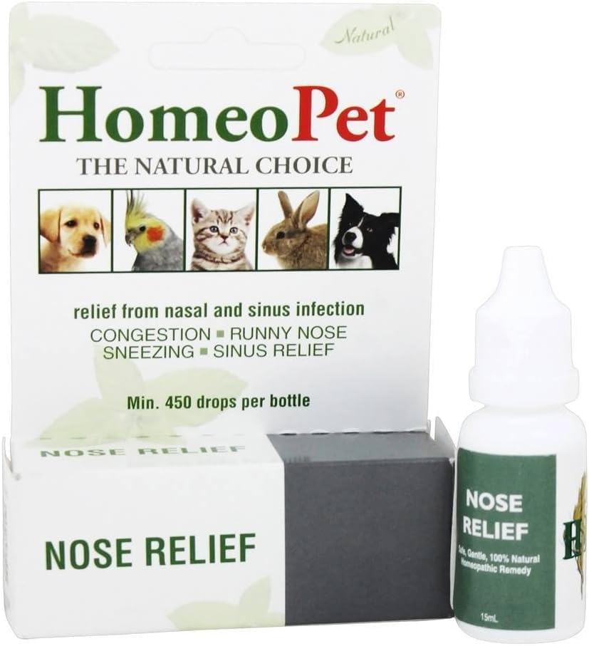 Nose Relief, Safe and Natural Nasal and Sinus Medicine for Cats, Dogs, and Other Small Animals, Pet Congestion Medicine, 15 Milliliters