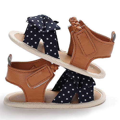 Baby Girl Sandals Summer Crib Shoes Bowknot Soft Sole Infant Girls Princess Dress Flats First Walker Shoes 6-12 month