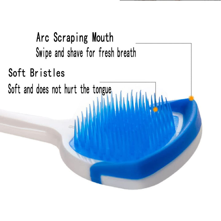 PIVHWIR 4-Pack Tongue Scrapers, Tounge Scraper Cleaner 