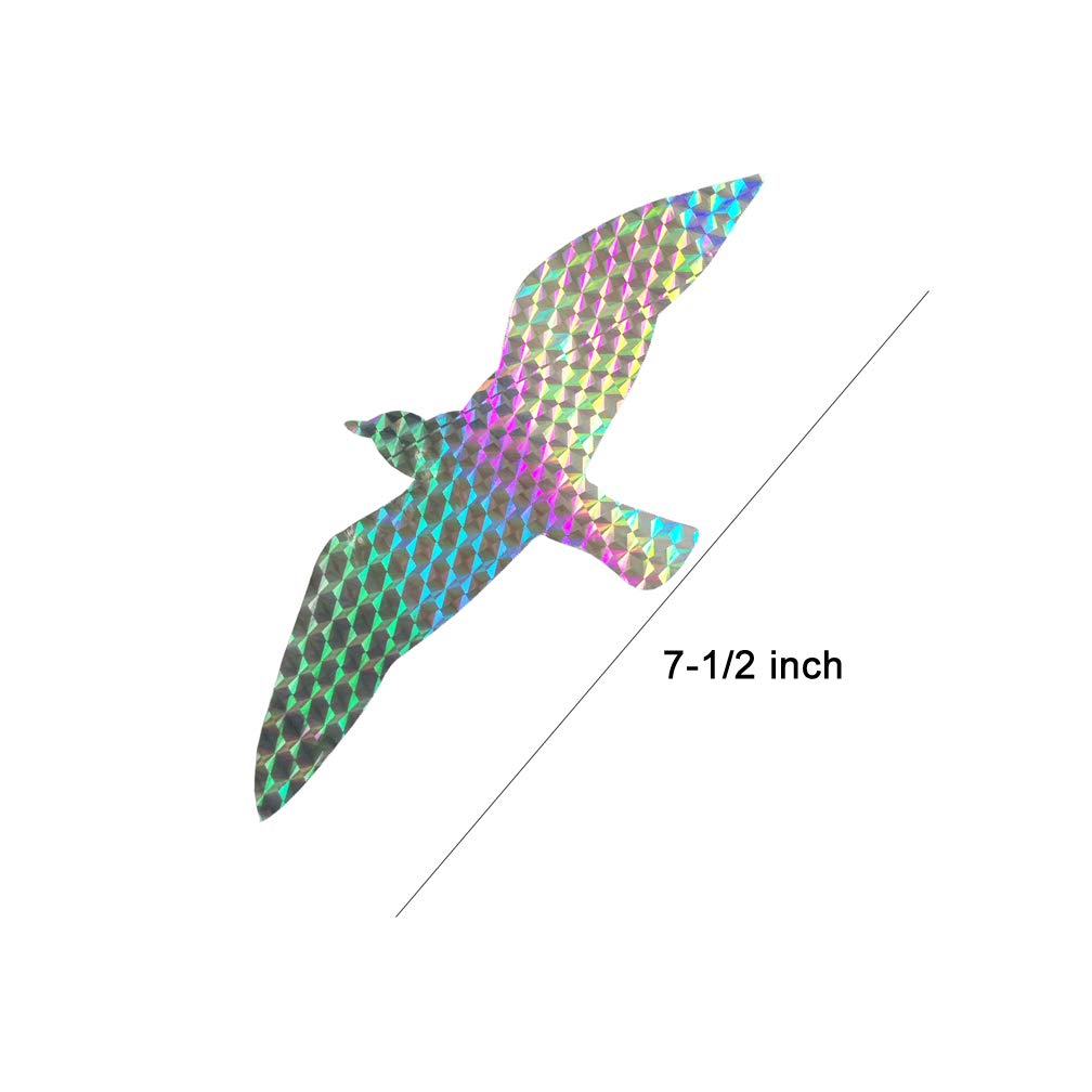 Anti Collision Window Stickers for Birds, Glass Window Decals Clings for Bird Strikes, Stop Birds from Hitting Windows, Seagull, 16 Pieces