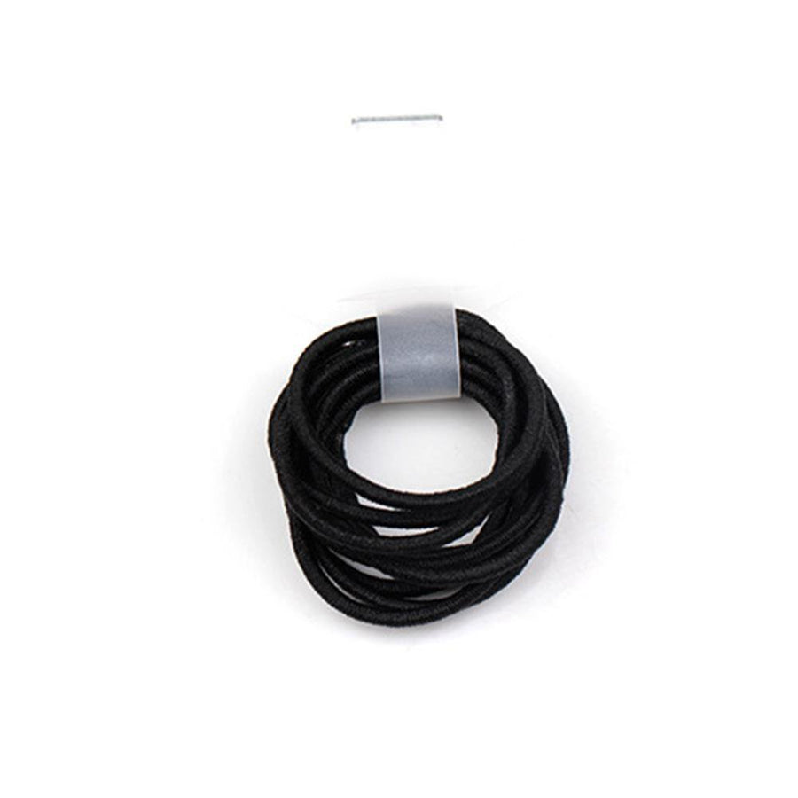 10 Pcs, Black: 2.4 Cm Elastic Bands Hair Ties Children Rubber Hair Headbands - 10 Pcs (Black)